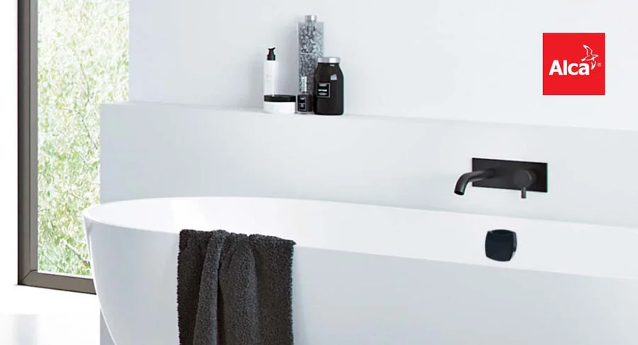 Слив-перелив для ванны Alcaplast A564BLACK (детальная фотография), черный