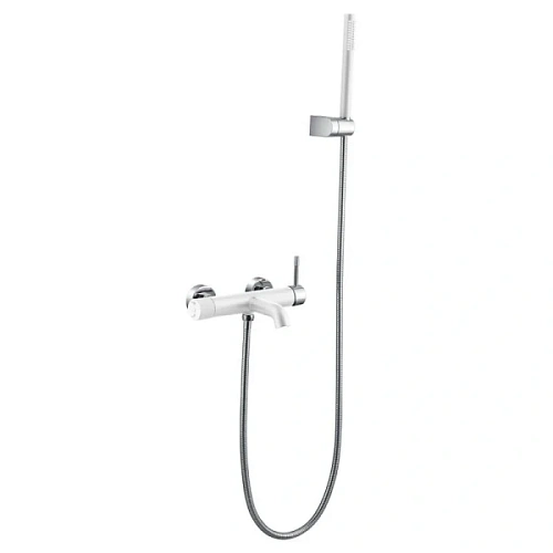 Смеситель для ванны Boheme Uno белый хром - фото 6