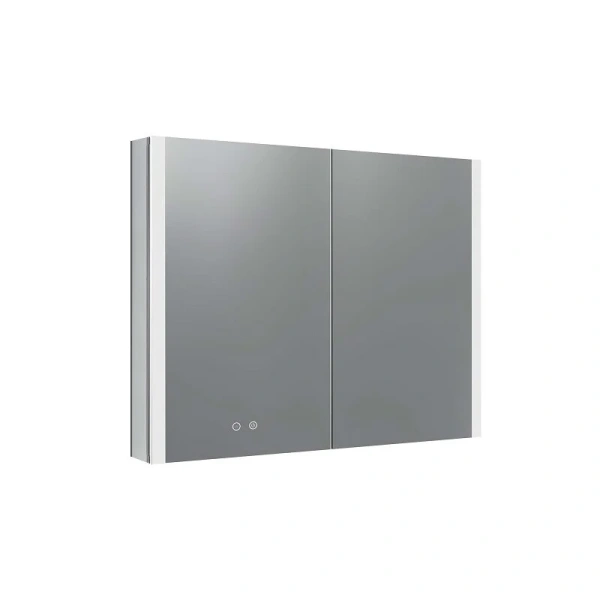 Зеркальный шкаф с подсветкой Акватек 80 см алюминиевый корпус AQ7809-MLC (детальная фотография)