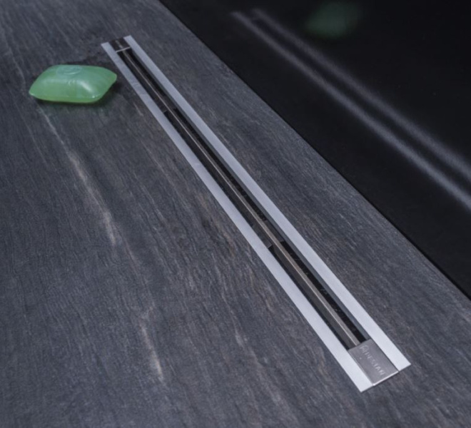 Линейный трап, ультратонкий, Pestan Confluo Premium Slim Line 850 13100035 (детальная фотография), матовый хром