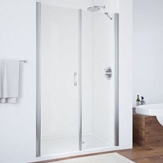 Душевая дверь профиль черный глянцевый стекло прозрачное Vegas-glass