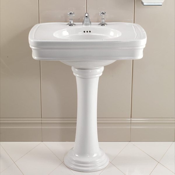 Раковина 70х56см, смеситель на 3 отверстия, Devon&Devon Rose IBLG(3)FROSE (детальная фотография), подвесные index_1