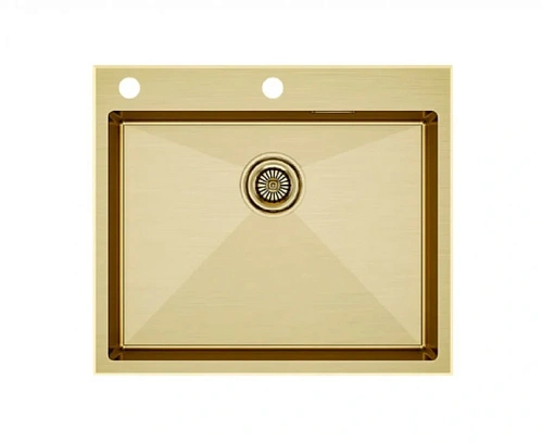 Мойка для кухни Paulmark Kroner-Edge 59 см брашированное золото - фото 3