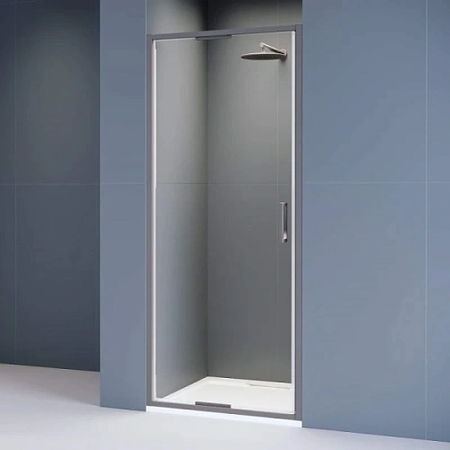 Душевая дверь в нишу RGW Stilvoll SV-05Gr 80 см профиль хром стекло прозрачное - фото 9