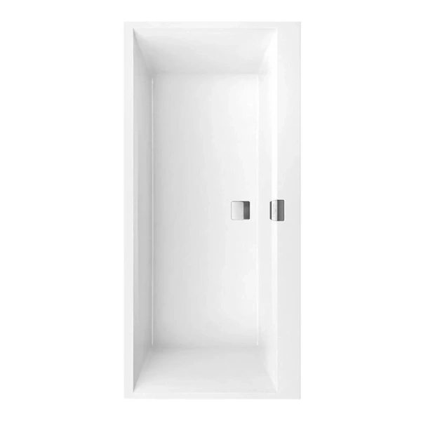 Ванна квариловая Villeroy & Boch Squaro Edge 12 190х90 см с ножками и сливом-переливом UBQ190SQE2DV-01 (детальная фотография), 190x90 см