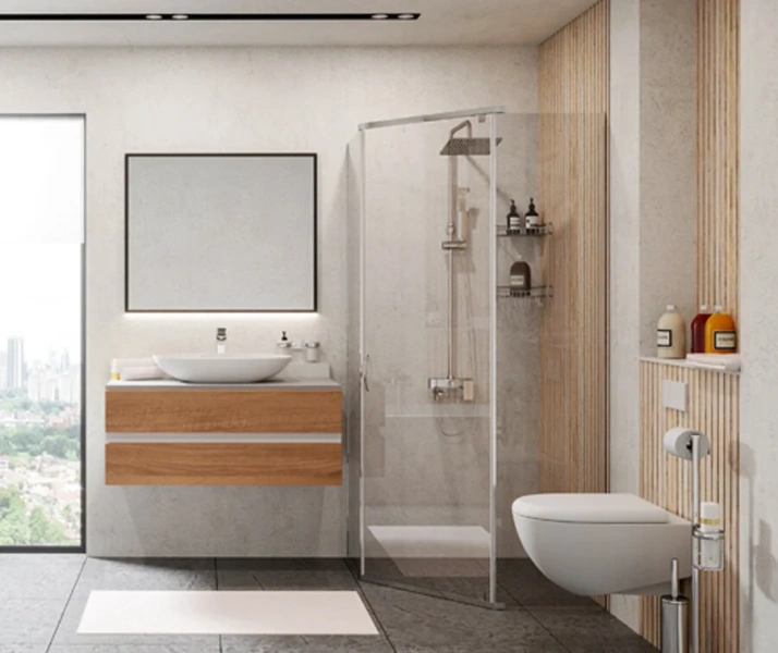 Душевой уголок WasserKRAFT Leine 100х100 см профиль хром 35P38 (детальная фотография), современные, hi-tech