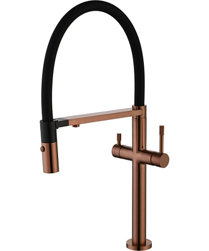 Смеситель для питьевой воды Boheme Uno брашированная бронза - фото 8