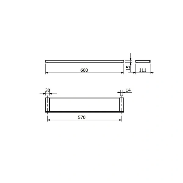 Полочка для ванной Kludi Vela C золото брашированное 31973N0 (детальная фотография), современные, hi-tech