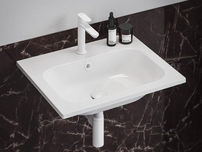 Смеситель для раковины Ravak Eleganta белый матовый X070253 (детальная фотография), белые