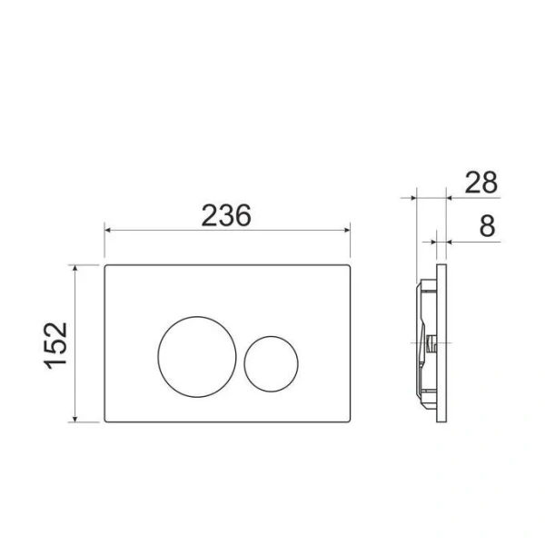 Клавиша смыва Ceramica Nova хром глянцевый CN001CH (детальная фотография), в наличии