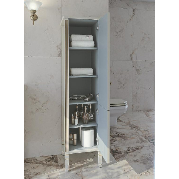 Шкаф-пенал напольный Caprigo Albion Promo 43 см Bianco Antico, правый 33350R-В002 (детальная фотография), 45 см