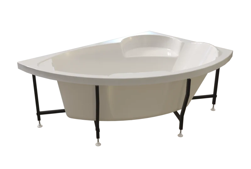 Акриловая ванна Радомир Алари 2-78-0-1-1-218/2-78-0-2-1-218, 168 х 120 см, L/R, фронтальный экран, каркас в комплекте, белая (детальная фотография), без гидромассажа