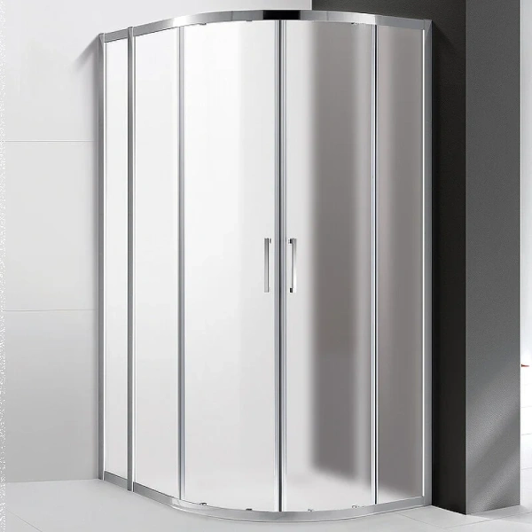 Душевой уголок Cezares Molveno 100x80 см профиль хром стекло рифленое MOLVENO-RH-2-100/80-P-Cr (детальная фотография)