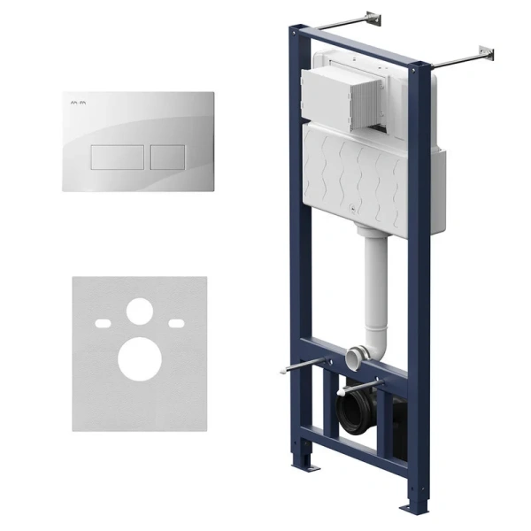 Инсталляция для унитаза Am.Pm Pro с белой клавишей I012704.7001 (детальная фотография)