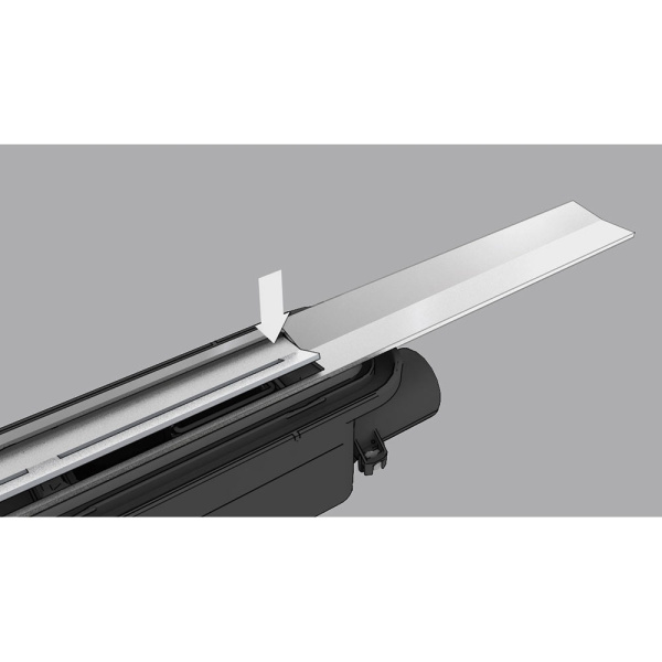 Душевой лоток Tece TECEdrainprofile 120 см нержавеющая сталь глянцевая 671210 (детальная фотография), для монтажа в пол