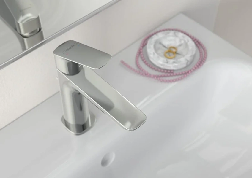 Смеситель для раковины Hansgrohe Logis хром 71252000 (детальная фотография), с донным клапаном