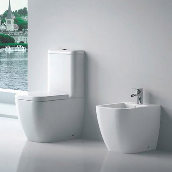 Унитаз компакт BelBagno Alpina BB10100CP белый (детальная фотография), с бачком