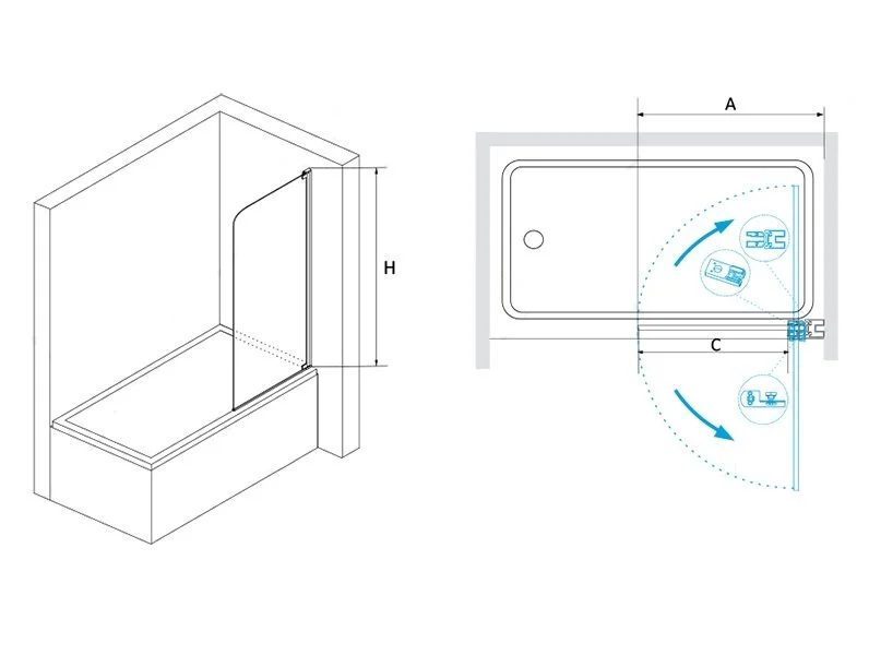 Шторка для ванны RGW Screens RGW SC-01 90 03110109-11 (детальная фотография), недорогие