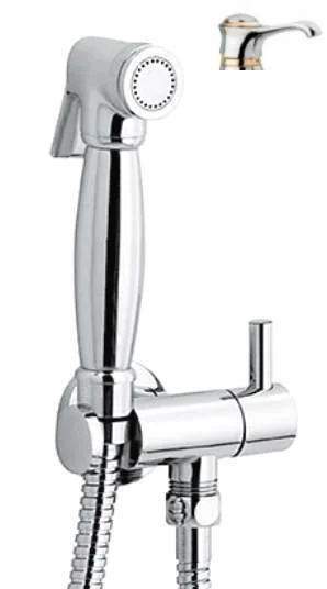 Гигиенический душ с запорным вентилем хром-золото Emmevi  132CO (детальная фотография)