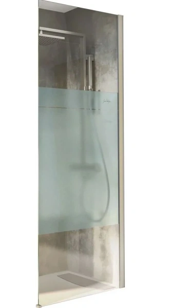 Душевая перегородка Jacob Delafon Contra 90 см профиль хром стекло матовое E22WD90-GA (детальная фотография), хром