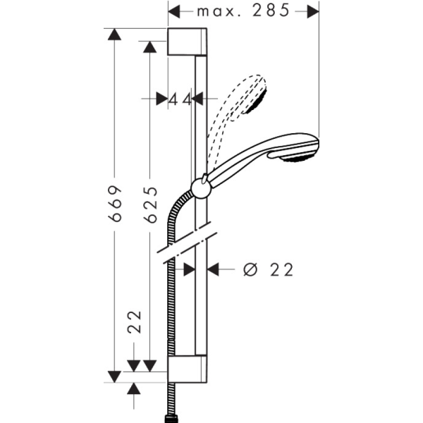 Схема (детальная фотография), душевые гарнитуры