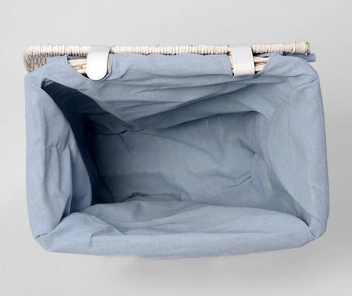 Корзина для белья WasserKRAFT Lippe белая WB-450-M (детальная фотография), по запросу