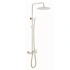 Душевая стойка Boheme Uno белый/золото