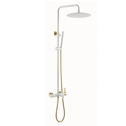 Душевая стойка Boheme Uno белый/золото - фото 5