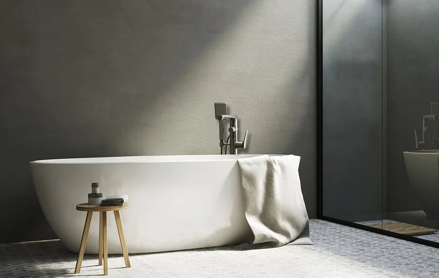 Смеситель для ванны Lemark Bronx графит LM3744GM (детальная фотография), напольные