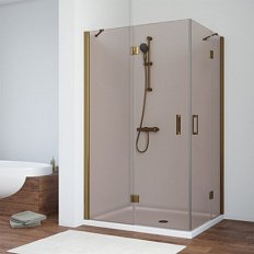 Душевой уголок Vegas-Glass AFA-F 90x80 см профиль бронза стекло бронза левый