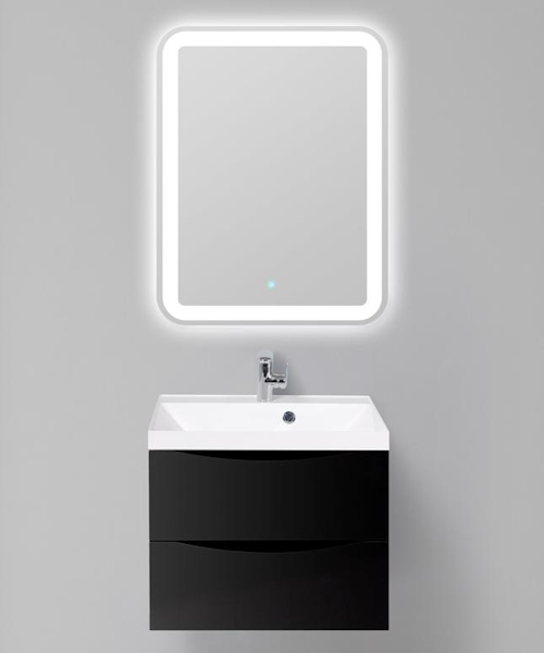Тумба под раковину подвесная BelBagno Marino 70 см nero lucido MARINO-700-2C-SO-NL-P (детальная фотография), в наличии