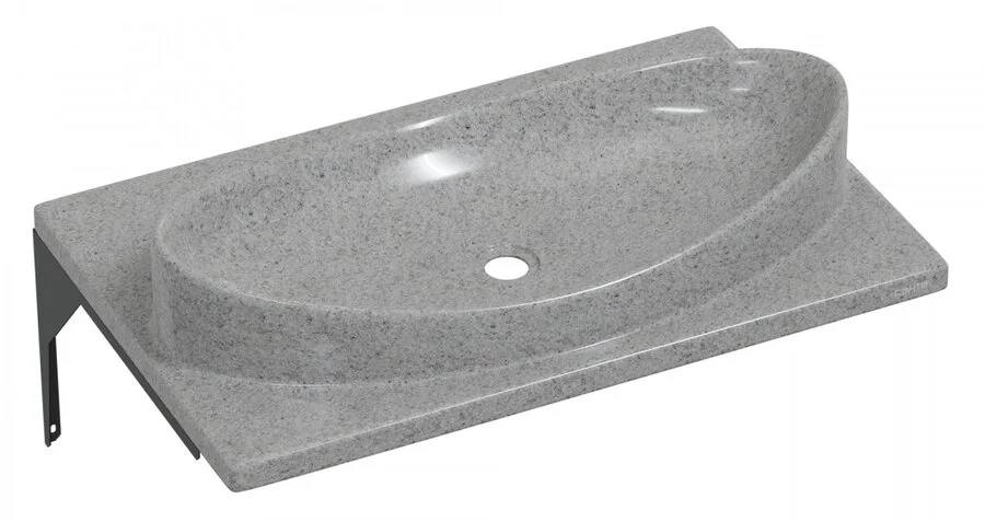 Раковина СанТа Вега 70 см серая 900143 (детальная фотография), подвесные, пристенные
