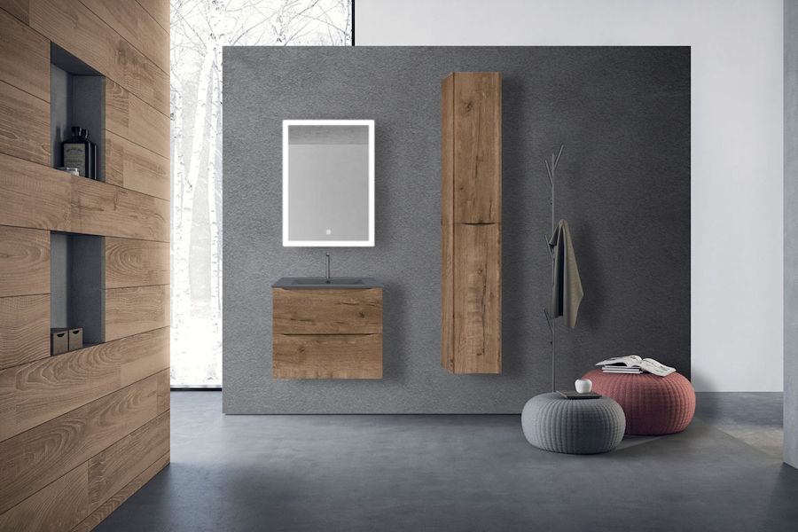 Тумба под раковину подвесная Vincea Mia 60,5 см V.Oak VMC-2MC600VO (детальная фотография), современная, hi-tech, лофт