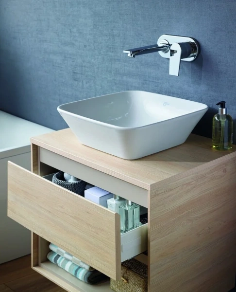 Смеситель для раковины Ideal Standard Tesi встраиваемый однорычажный A6578AA (детальная фотография), скрытого монтажа, встраиваемые в стену