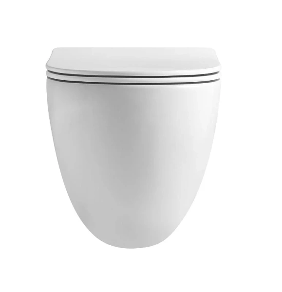 Унитаз подвесной Акватек Гелиос безободковый AQ1993T-00 (детальная фотография), без бачка, со скрытым бачком