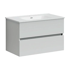 Тумба под раковину подвесная Sancos Urban 80 см белый глянец