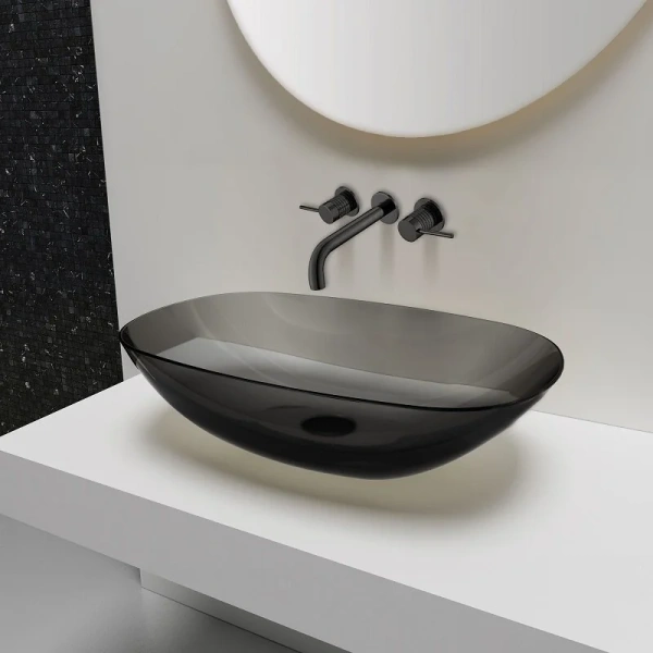 Смеситель для раковины Vincea Groove VBFW-4G1 встраиваемый (детальная фотография), черные, другие