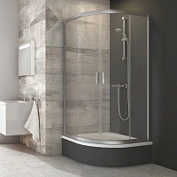 Душевой уголок, профиль сатин, стекло Transparent, Ravak Blix BLCP4-80 Sabina