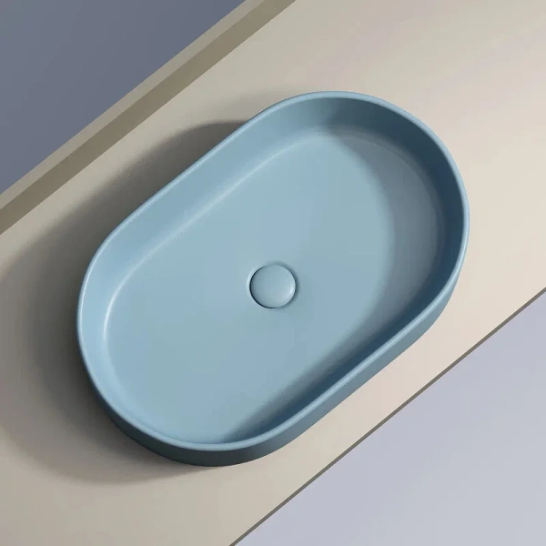 Раковина Ceramica Nova Element 60 см голубая CN6048ML (детальная фотография), одинарные