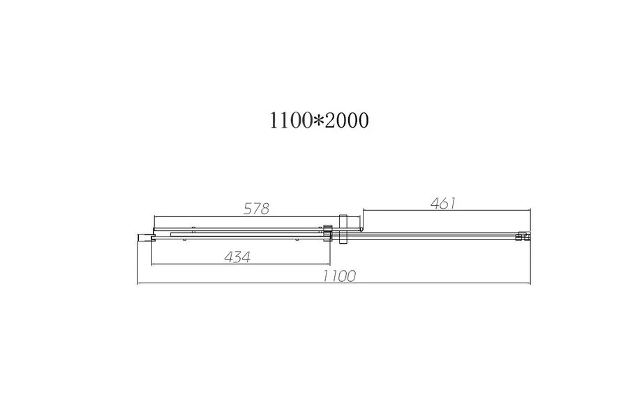 Душевая дверь в нишу Vincea Dice 110 см профиль хром VDS-4D110CL (детальная фотография), современные, hi-tech