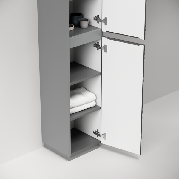 Шкаф-пенал напольный Sancos Folk Floor 35 см grey soft PFL35FGS (детальная фотография), окрашенные, декорированные