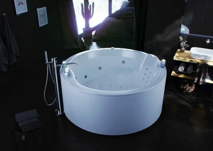 Ванна акриловая Акватек Аура 180x180 см со вклеенным каркасом AUR180-0000033 (детальная фотография)