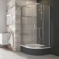 Душевой уголок, профиль сатин, стекло Transparent, Ravak Blix BLCP4-90 Sabina