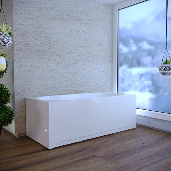 Ванна акриловая Радомир Вальс 1-01-0-0-1-195, 200 x 100 см, рама-подставка, белая (детальная фотография), современныe, hi-tech
