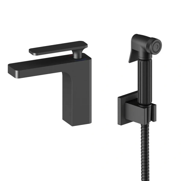 Смеситель с гигиеническим душем черный Timo Torne 4360 03G 4360/03G (детальная фотография)