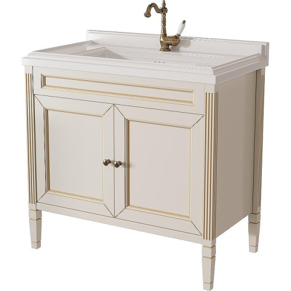 Тумба с раковиной напольная Caprigo Albion Promo 90 см Bianco Antico 33319UV-011.VOT.00.20 (детальная фотография)