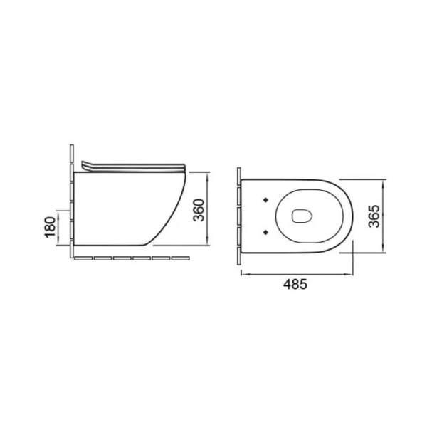 Унитаз подвесной Vincea Globo серый матовый VT1-14SMG (детальная фотография), современные, hi-tech