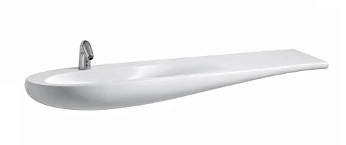 Раковина подвесная Laufen Ilbagnoalessi One 120 см полочка справа - фото 4