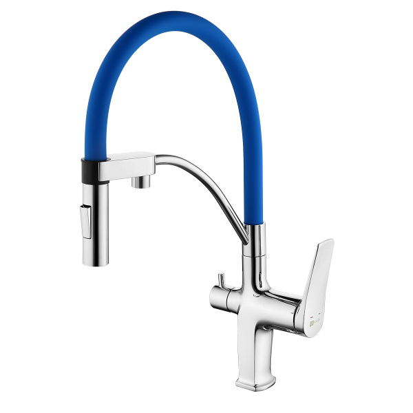 Смеситель для питьевой воды Lemark Comfort хром/синий LM3074C-Blue (детальная фотография)