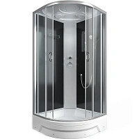 Душевая кабина Erlit Comfort 90x90 см черная задняя стенка